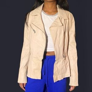 Danier Women's Beige Leather Jacket